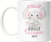 Stolze Große Cousine 2024 Tasse Weiß Family Produktbild-Vorschau 1