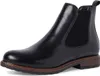 A black leather Chelsea boot is shown against a white background. Produktbild-Vorschau