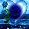 Malen nach Zahlen 5d Diamond Painting Rose mit Herz Malen Produktbild-Vorschau 1