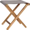 vidaXL Chaises pliantes 2 pcs. Teck massif et tissu gris Voir les images du produit 1