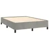 vidaXL Bettgestell ohne Matratze Hellgrau 140x200 cm Samt Produktbild-Vorschau 3