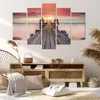 Bild auf Leinwand - Leinwandbild - 5 Teile - Brücke Holz Produktbild-Vorschau 7