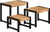 vidaXL Tables d'ensemble 3 pcs. Bois massif Voir les images du produit 8