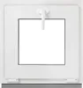 A white frame window with a clear glass pane and a white handle. Anteprima dell’immagine prodotto