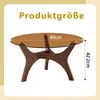 STILVORA Couchtisch rund mit Bernstein-Glasplatte, Produktbild-Vorschau 7
