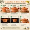 Tontopf mit Deckel 24cm – Kochtopf aus Ton Schmortopf, Produktbild-Vorschau 7