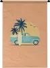 MuchoWow® Wandteppich Wandbehang Auto - Palme - Surfbrett - Produktbild-Vorschau 1