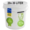 plasteo® 20x 20 litres Seau avec couvercle, qualité Voir les images du produit 1