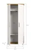 Verona Kleiderschrank 2 Türen Lärche Nachbildung. Produktbild-Vorschau 4