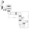 Bruckner Spülbecken-Siphon raumsparend, mit Überlauf und Produktbild-Vorschau 2