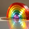 7-teiliges acryl regenbogen stapelspiel, montessori rainbow Produktbild-Vorschau 6