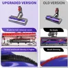 Comparison of an upgraded and old version of a vacuum cleaner brush head, highlighting differences in features. Produktbild-Vorschau