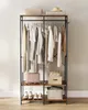 A freestanding coat rack with shelves. Produktbild-Vorschau