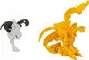 Two Bakugan toys are shown against a white background. The toy on the left is clear and black, while the toy on the right is yellow. Podgląd zdjęcia produktu