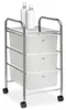 Badregal Rollwagen Rollcontainer GINA, mit 3 transparenten Produktbild-Vorschau 1