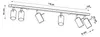 Plafond RING 6L ultramarin 6xGU10 10W Stahl 16x6x118cm Produktbild-Vorschau 8