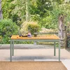 Tavolo da giardino in acacia con angoli arrotondati, 8 Anteprima dell’immagine prodotto 4