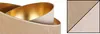 A close-up view of a gold-lined lampshade with a textured beige exterior. Produktbild-Vorschau