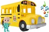 A yellow CoComelon school bus toy with a JJ figurine and musical notes. Voir les images du produit