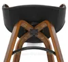 Chaise de bar pivotante DARLENIS - noir / noyer Voir les images du produit 12