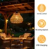 ZELURXX LED Pendelleuchte aus Rattan, Akku, 5 W, RGB, Produktbild-Vorschau 2