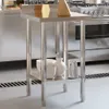 Küchen-Arbeitstisch mit Aufkantung 55x55x93 cm Edelstahl Produktbild-Vorschau 2