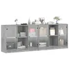 vidaXL Knihovna s dvířky betonově šedá 204x37x75 cm Náhled obrázku produktu 5