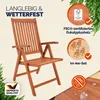 CASARIA® 4er Set Gartenstuhl Balkonstuhl Holz Produktbild-Vorschau 2