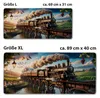 Dampflokomotive Schreibtischunterlage 69x31cm XXL Mauspad Produktbild-Vorschau 6