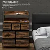 HOMCOM Kommode mit 7 Stoff Produktbild-Vorschau 4