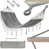 Verk 27124 Hamaka Houpací síť dřevo 200 x 100 cm šedá Náhled obrázku produktu 2