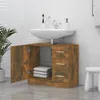 vidaXL Umývadlová skrinka Smoked Oak 63x30x54 cm Materiál Náhľad obrázku produktu 6