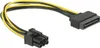 DELOCK Stromkabel SATA 15pin -> 6pin PCI Express 0.21m Anteprima dell’immagine prodotto 2