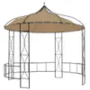 vidaXL Pavillon 300x290 cm Taupe Rond Voir les images du produit 8