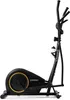 A black elliptical trainer with gold accents, shown in profile against a white background. Podgląd zdjęcia produktu