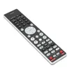 A black remote control with white and gray buttons is shown against a white background. Anteprima dell’immagine prodotto