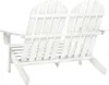 vidaXL 2-Sitzer Adirondack-Gartenbank Massivholz Tanne Weiß Produktbild-Vorschau 3