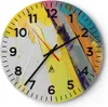 Wanduhr - Rund - Glasuhr - Deadlock Farben dreidimensional Produktbild-Vorschau 1