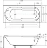 Aqua For You | Besco Badewanne - 140x70cm - Antibakterielle Produktbild-Vorschau 4