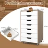 COSTWAY Rollcontainer mit 7 Schubladen, Aktenschrank mit Produktbild-Vorschau 3