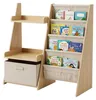 Relaxdays Bücherregal Kinder, 7 Stofftaschen, 2 Ablagen & Produktbild-Vorschau 1