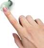 A finger is touching a mint-colored in-ear headphone. Anteprima dell’immagine prodotto