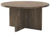 Selsey Ovo - Couchtisch rund 76x76 cm Holzoptik Nussbaum Produktbild-Vorschau 1
