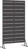 vidaXL Paravento nero 100 x 50 x 180 cm acciaio Anteprima dell’immagine prodotto 6