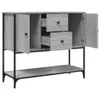 A sideboard with two doors and two drawers, shown from the front with the doors and drawers open. Náhľad obrázku produktu
