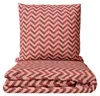 Bettwäsche 4 teilig Set Baumwolle 135x200 cm Rot Rosa Produktbild-Vorschau 1