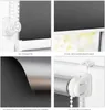 A collage of four close-up images showcasing different features of a roller blind. Produktbild-Vorschau