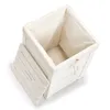 Zeller Wäschetruhe, MDF/Baumwolle, weiß lackiert 35x35x55 Produktbild-Vorschau 2