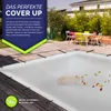 plandeka tillvex® szara 4x8 m z oczkami + 10 haków i 15 m Podgląd zdjęcia produktu 7
