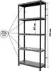 2x úložný regál 125kg garážový sklep spíž 5 polic 74x32cm H Náhled obrázku produktu 2